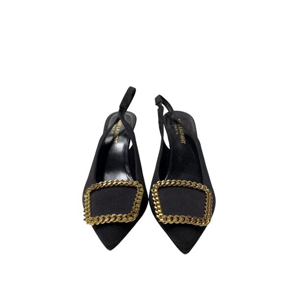 Yves Saint Laurent St Sulpice 95 slingback heels black sz 6.5/36.5 - Picture 3 of 14